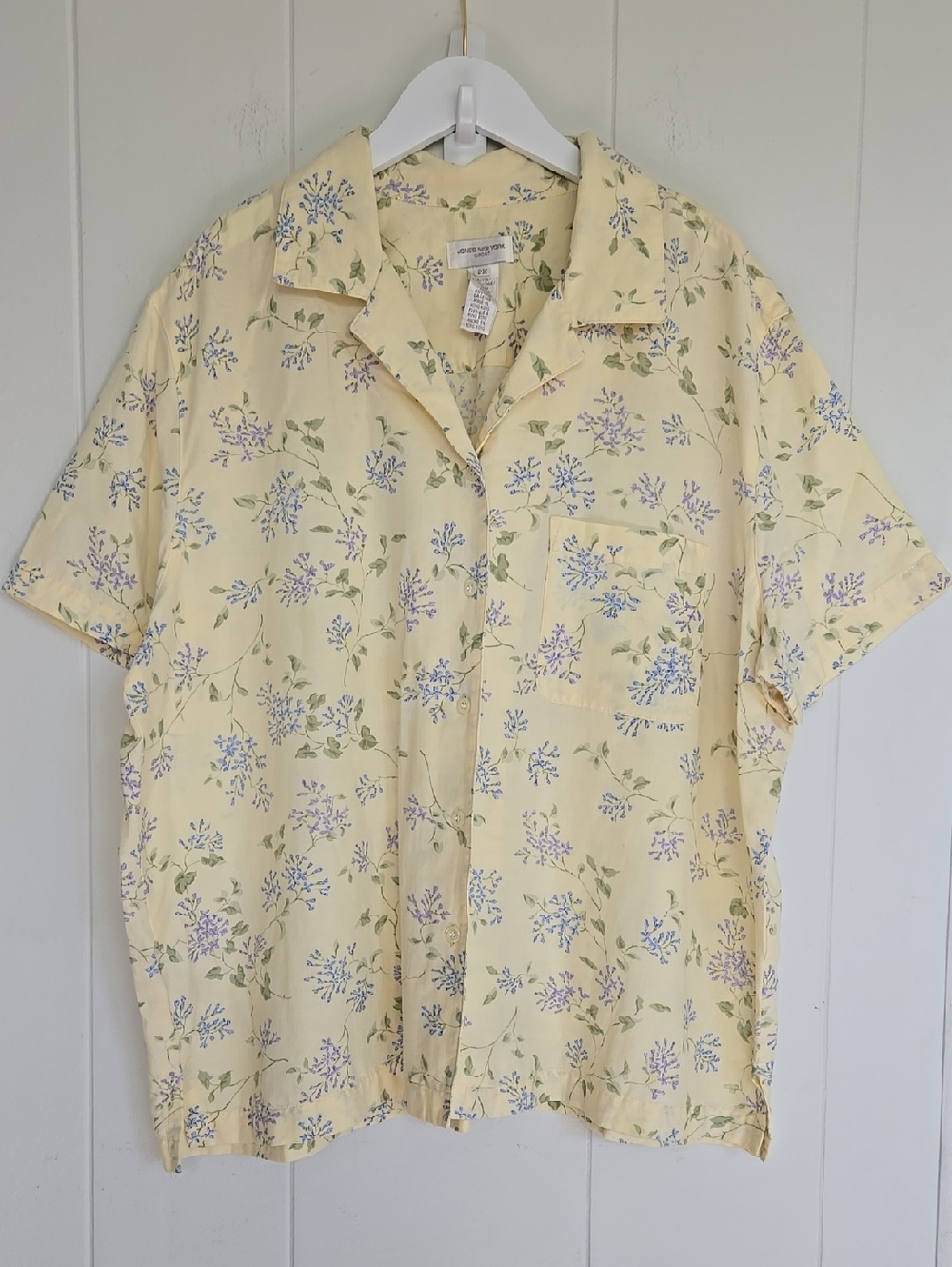 Jones New York Vintage floral blouse Size 2X